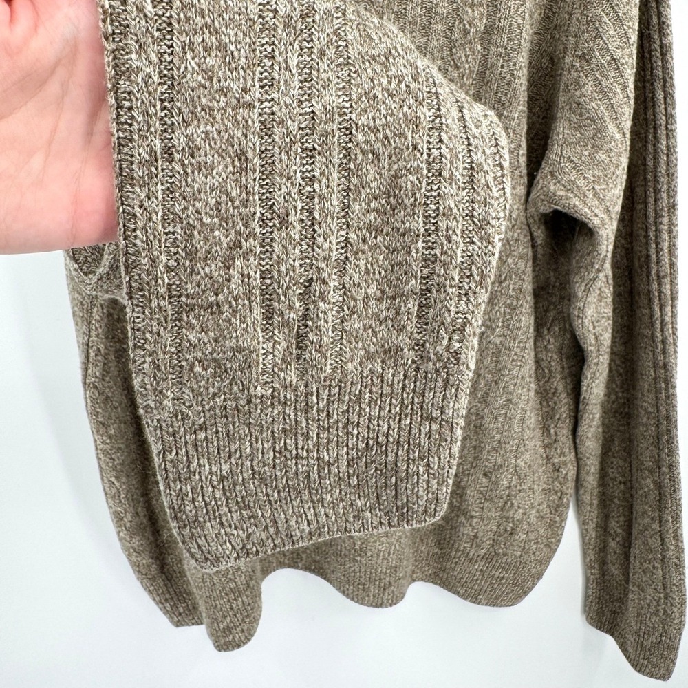 Geoffrey Beene Tan Lightweight Long Sleeve Cable Knit Sweater Men's XXL - Picture 4 of 11